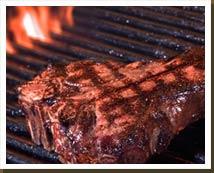 Steak on the grill