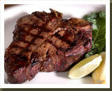 A well-grilled steak A well-grilled steak